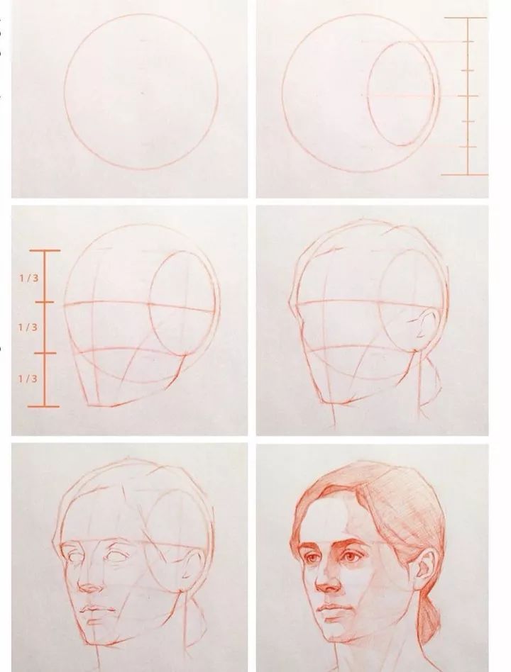 人物素描三庭五眼基础教学